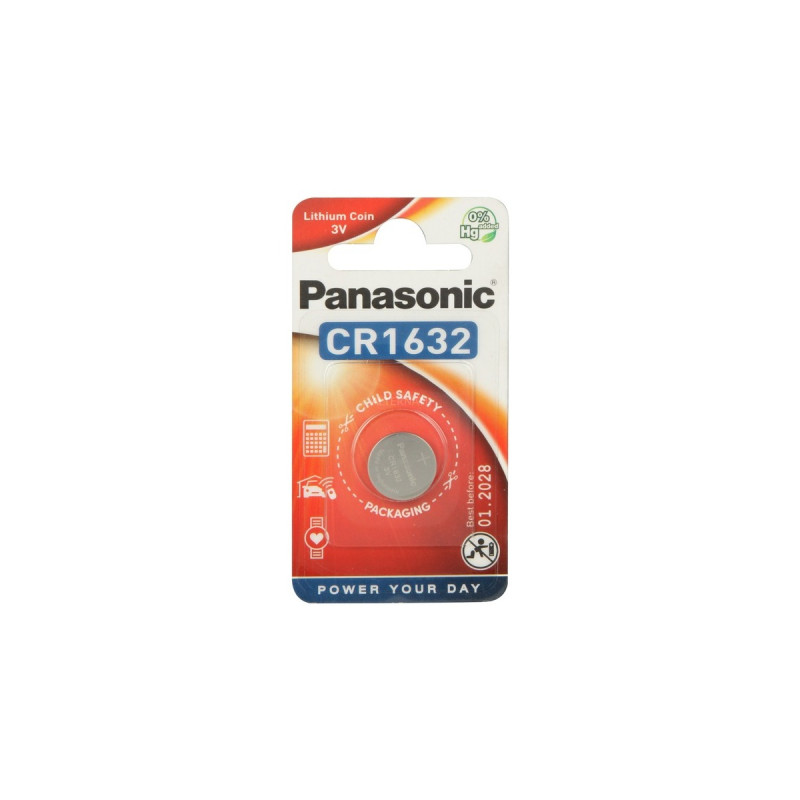 Panasonic Knopfzelle CR-1632EL, Batterie(1 Stück)
