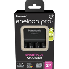 Panasonic Ladegerät eneloop SmartPlus Charger BQ-CC55(weiß, inkl. 4x Mignon AA 1,2V)