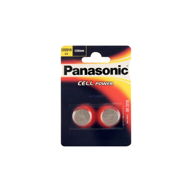 Panasonic Lithium Knopfzelle CR-2016L/2BP, Batterie(silber)