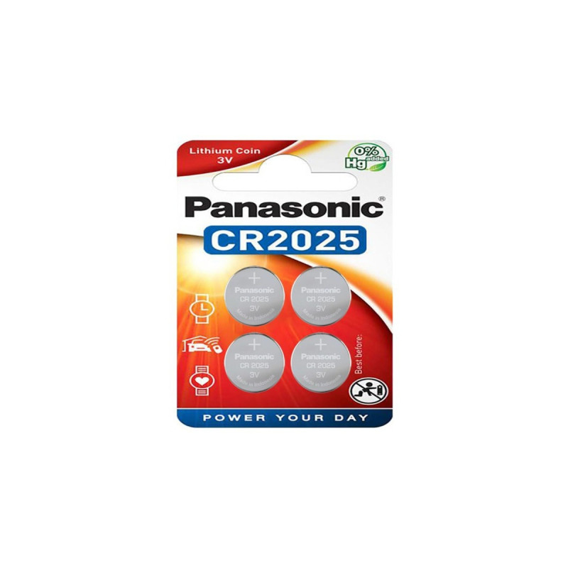 Panasonic Lithium Knopfzelle CR-2025EL/4B, Batterie(4 Stück, CR2025)