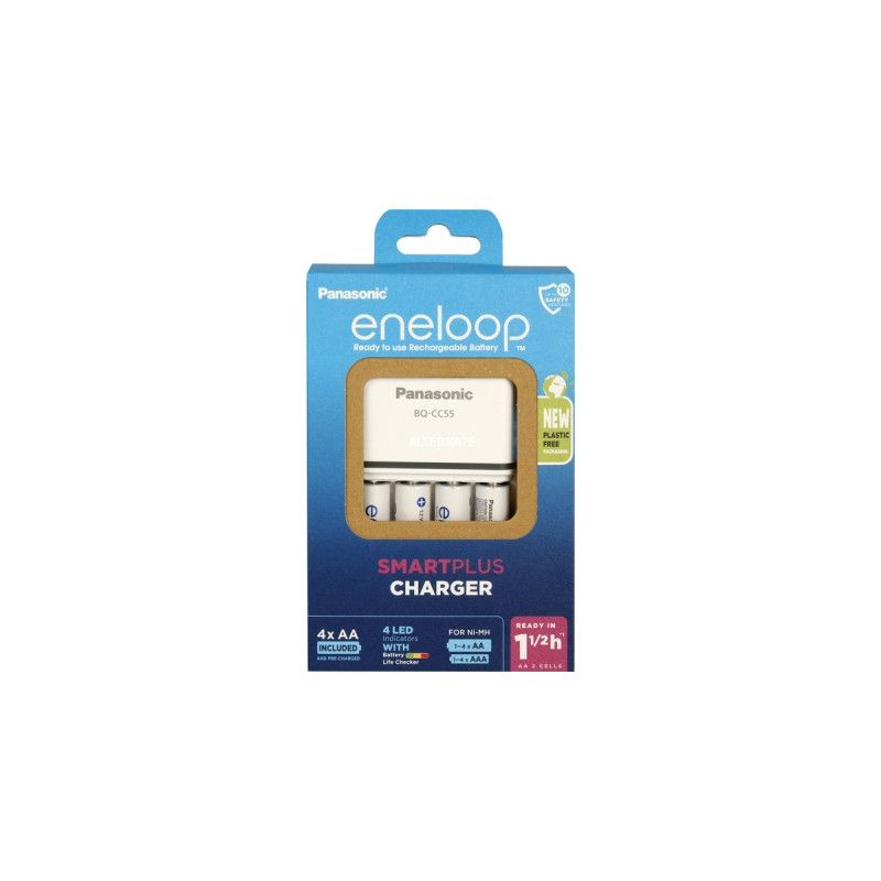 Panasonic Universal Ladegerät BQ-CC55(inkl. 4x eneloop pro AA Akkus mit 2000 mAh)