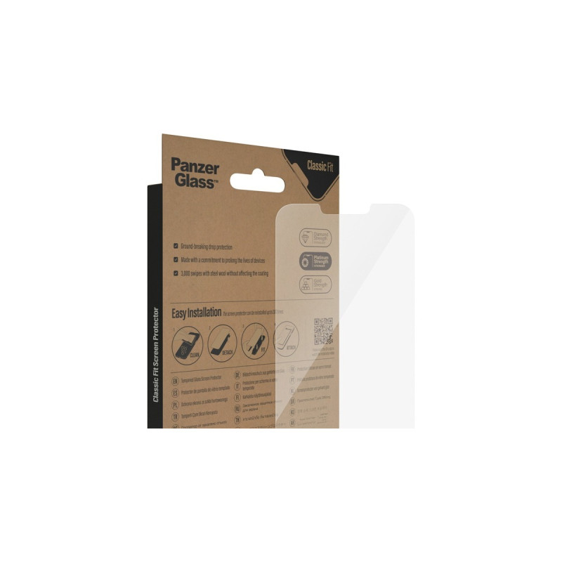 PanzerGlass Classic Fit Bildschirmschutz, Schutzfolie(transparent, iPhone 14 Plus, 13 Pro Max)