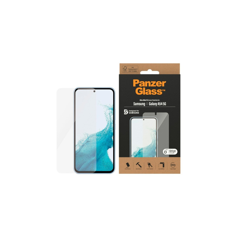 PanzerGlass Displayschutz Ultra Wide-Fit, Schutzfolie(transparent, Samsung Galaxy A54 5G)