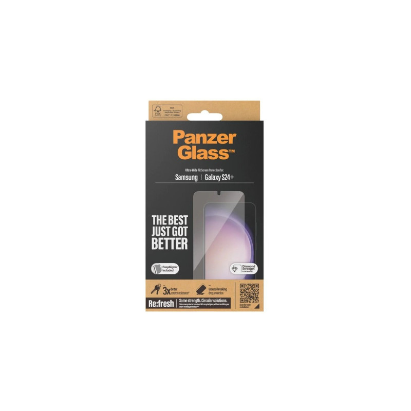 PanzerGlass Displayschutz, Schutzfolie(transparent, Samsung Galaxy S24 Plus, EasyAligner)