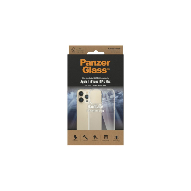 PanzerGlass HardCase, Handyhülle(transparent, iPhone 14 Pro Max)