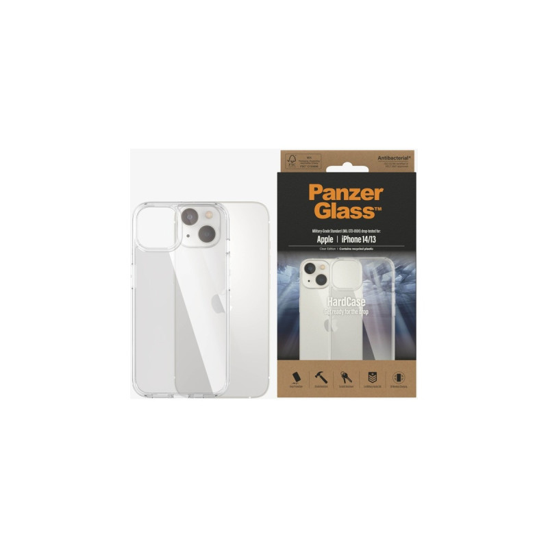 PanzerGlass HardCase, Handyhülle(transparent, iPhone 14)