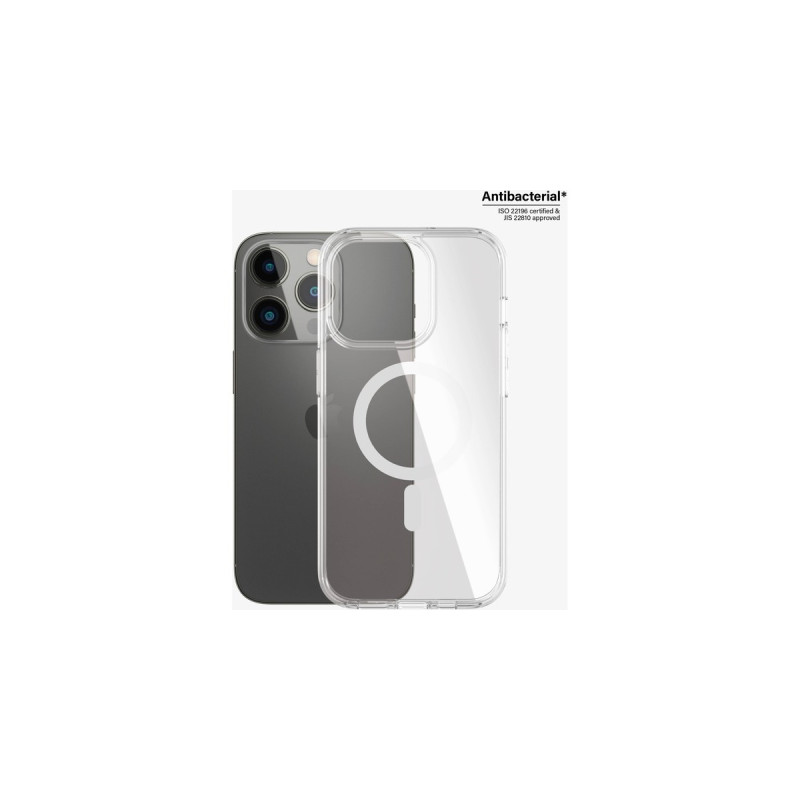 PanzerGlass HardCase, Handyhülle(transparent, iPhone 14 Pro, MagSafe)