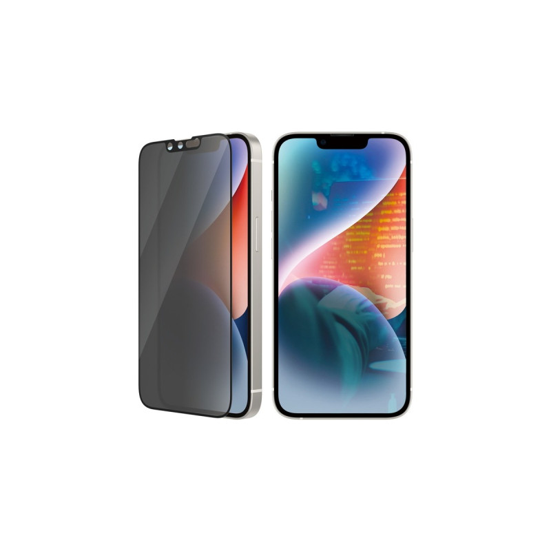 PanzerGlass Ultra Wide Fit Privacy Bildschirmschutz, Schutzfolie(transparent, iPhone 14, 13, 13 Pro)
