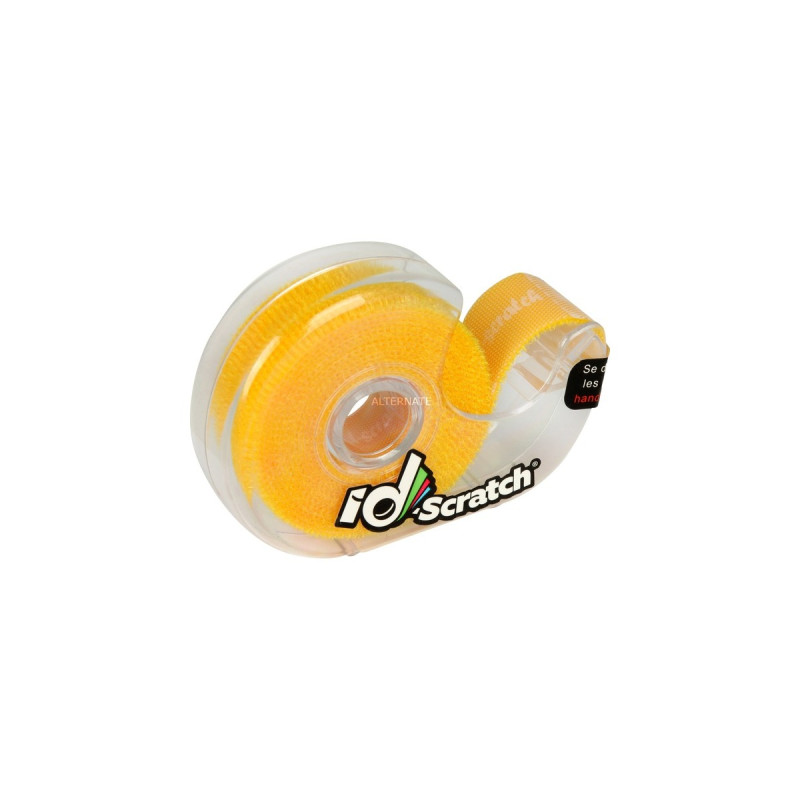 Patchsee ID-SCRATCH Pre-Cut, Kabelbinder(gelb, 2 Meter Rolle, in Spenderbox)