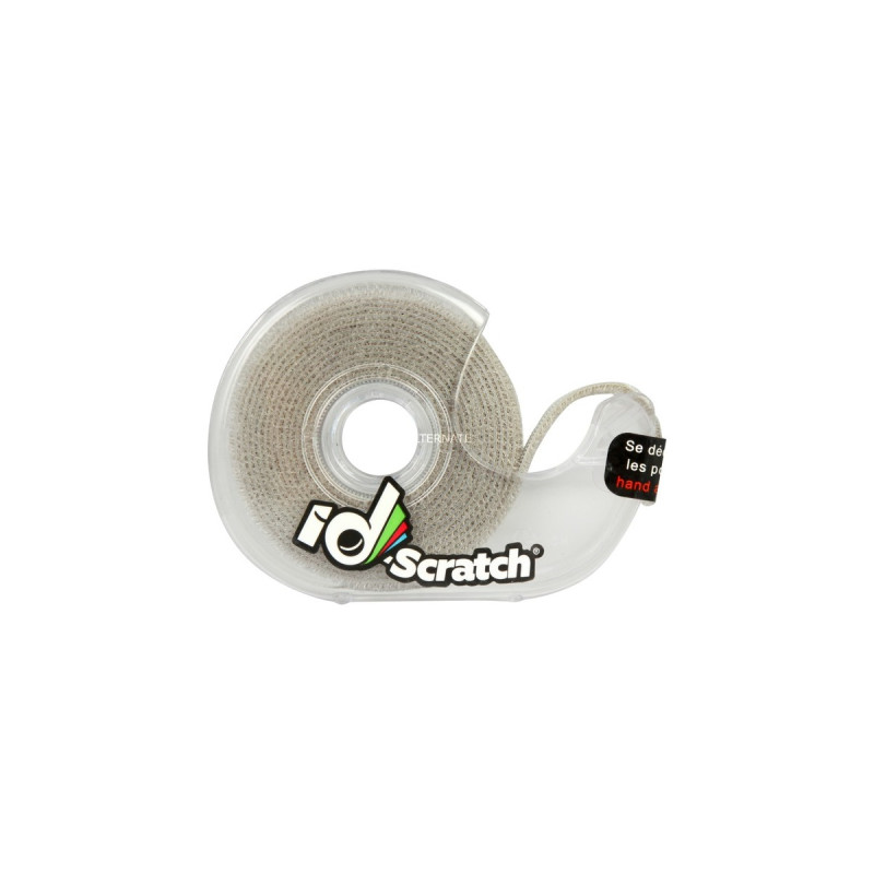 Patchsee ID-SCRATCH Pre-Cut, Kabelbinder(grau, 2 Meter Rolle, in Spenderbox)