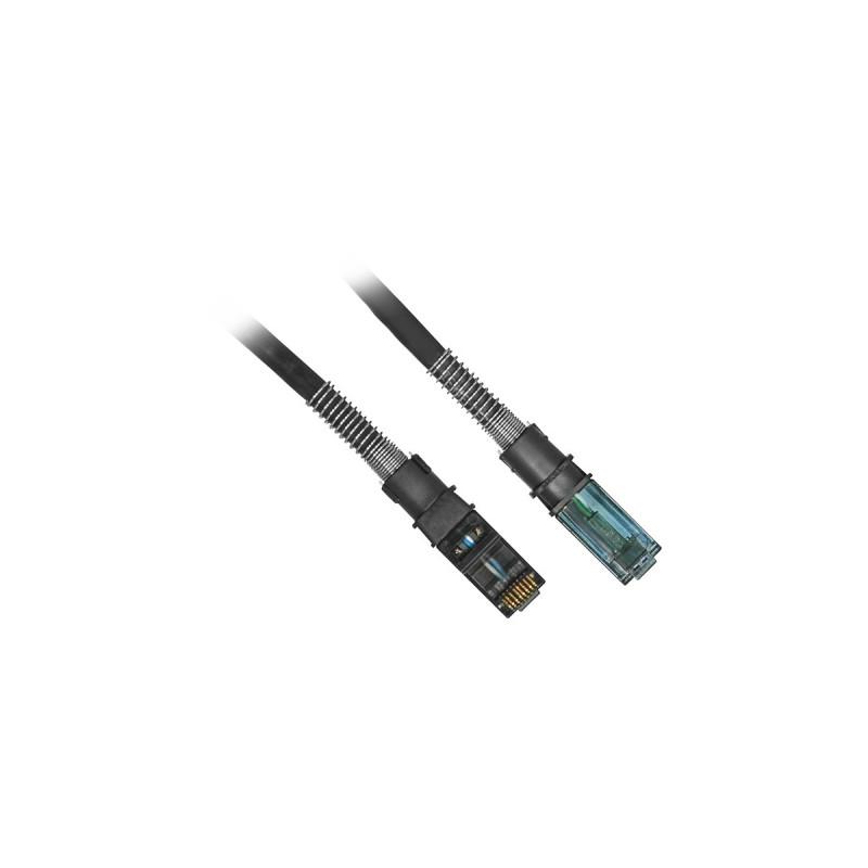 Patchsee Patchkabel RJ45 Cat.6a UTP(schwarz, 1,2 Meter)