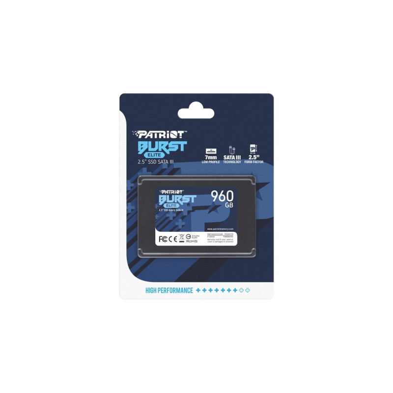 Patriot Burst Elite 960 GB, SSD(schwarz, SATA 6 Gb/s, 2,5