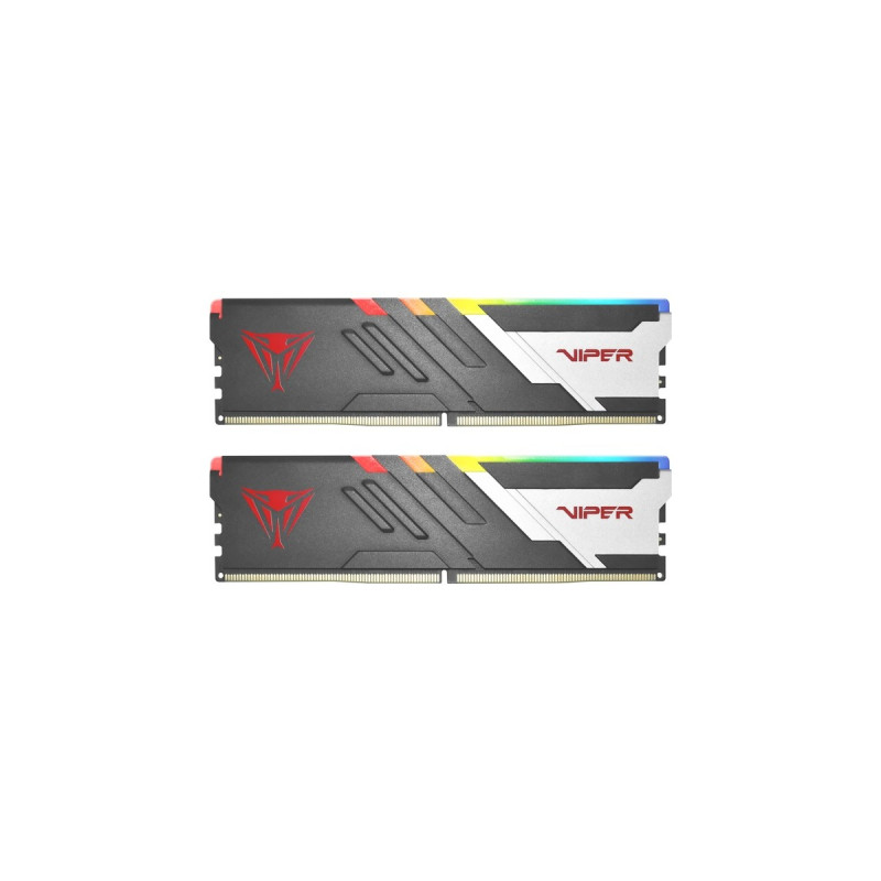 Patriot DIMM 32 GB DDR5-6000 (2x 16 GB) Dual-Kit, Arbeitsspeicher(schwarz/weiß, PVVR532G600C36K, Viper Venom RGB, INTEL XMP)