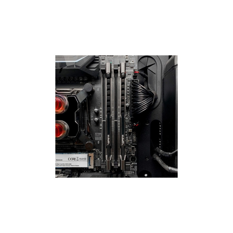 Patriot DIMM 8 GB DDR4-3200 (2x 4 GB) Dual-Kit, Arbeitsspeicher(dunkelgrau, PVS48G320C6K, Viper Steel, INTEL XMP)