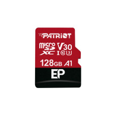 Patriot EP 128 GB microSDXC, Speicherkarte(schwarz/rot, UHS-I U3, Class 10, V30, A1)