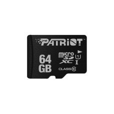 Patriot LX Series 64 GB microSDXC, Speicherkarte(schwarz, UHS-I U1, Class 10)