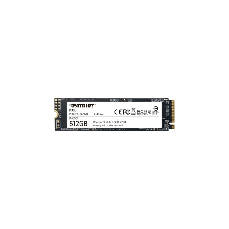 Patriot P300 512 GB, SSD(PCIe 3.0 x4, NVMe 1.3, M.2 2280)