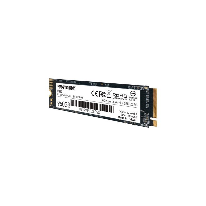 Patriot P310 960 GB, SSD(PCIe 3.0 x4, NVMe 1.3, M.2 2280)
