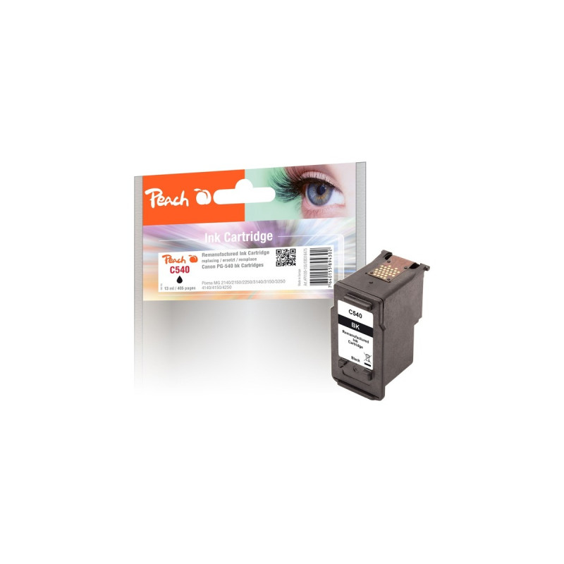 Peach Druckkopf schwarz PI100-155, Tinte(kompatibel zu Canon PG-540)