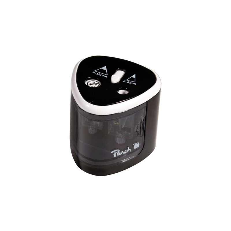 Peach Elektrischer Universal Anspitzer PO102(schwarz)