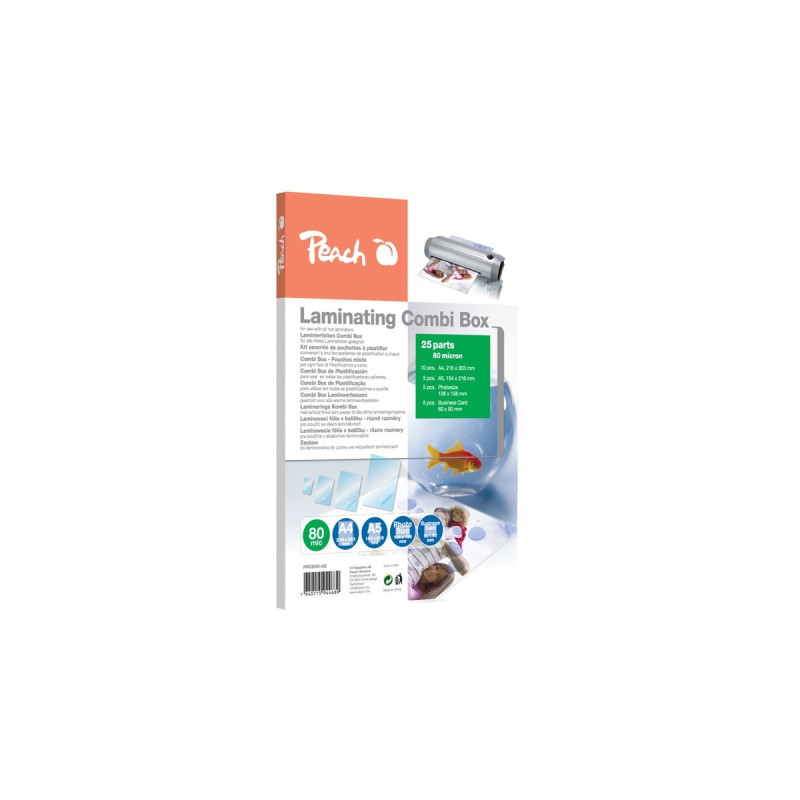 Peach Laminierfolien-Set PPC500-02(glänzend, 25-teilig)