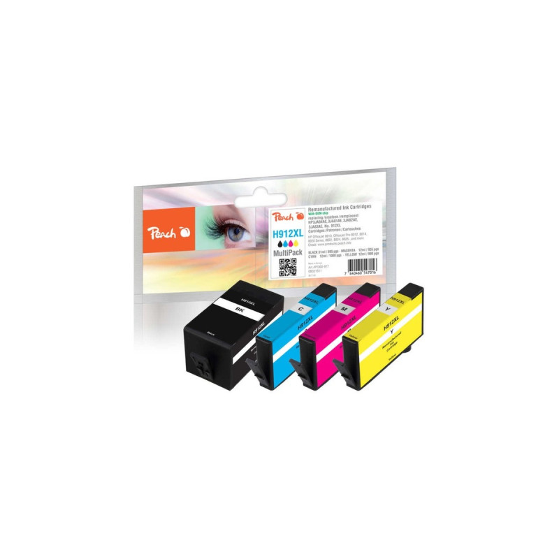 Peach Tinte Spar Pack PI300-977(kompatibel zu HP 912XL (3YP34AE))