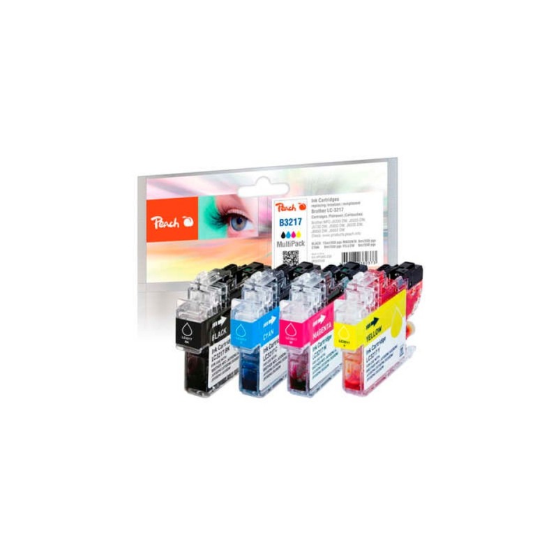 Peach Tinte Spar Pack PI500-238(kompatibel zu Brother LC-3217VALP)