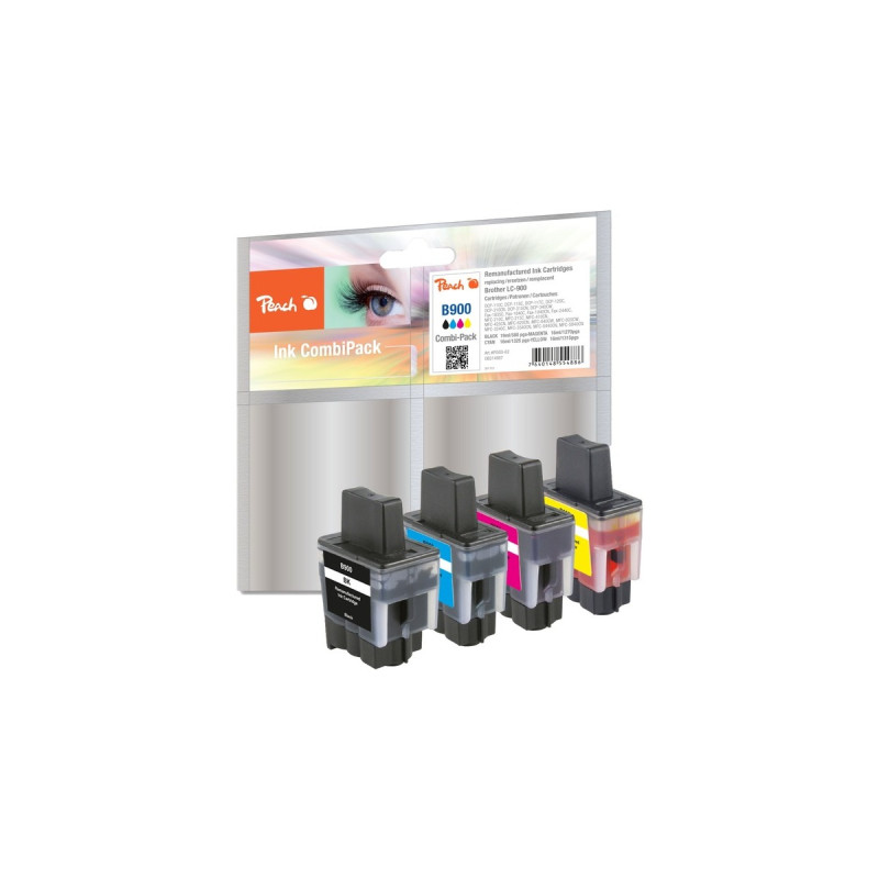 Peach Tinte Sparpack PI500-62(kompatibel zu Brother LC-900VAL)