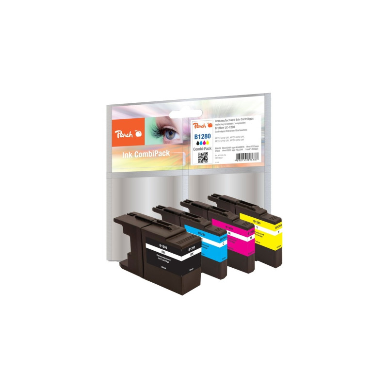 Peach Tinte Sparpack PI500-74(kompatibel zu Brother LC-1280)