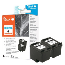 Peach Tinte TwinPack schwarz PI300-655(kompatibel zu HP 302XL)