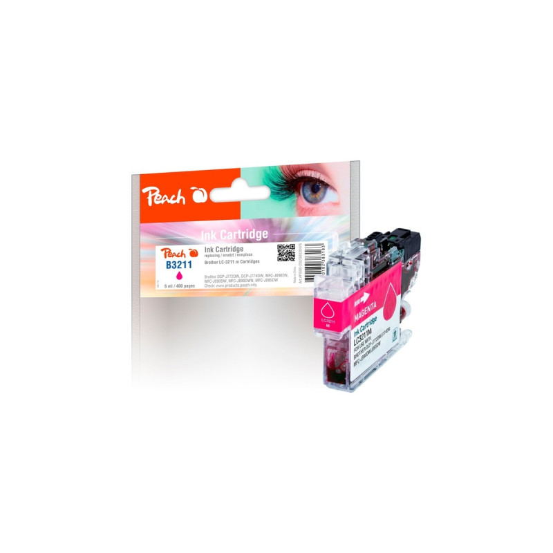 Peach Tinte magenta PI500-250(kompatibel zu Brother LC-3211M)