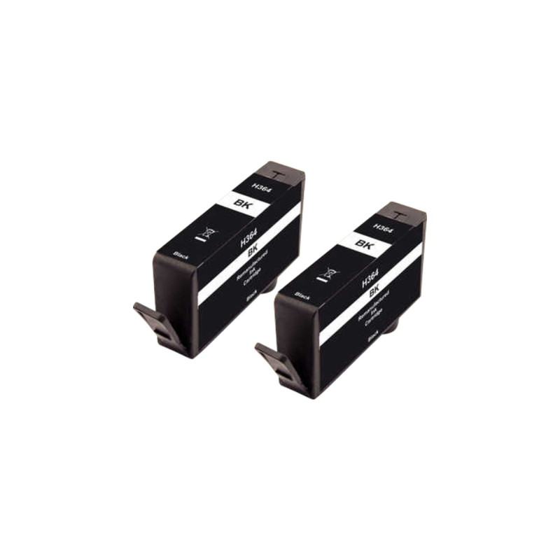 Peach Tinte schwarz CB316EE/Nr. 364 Doppelpack(kompatibel zu HP Nr. 364, CB316EE)