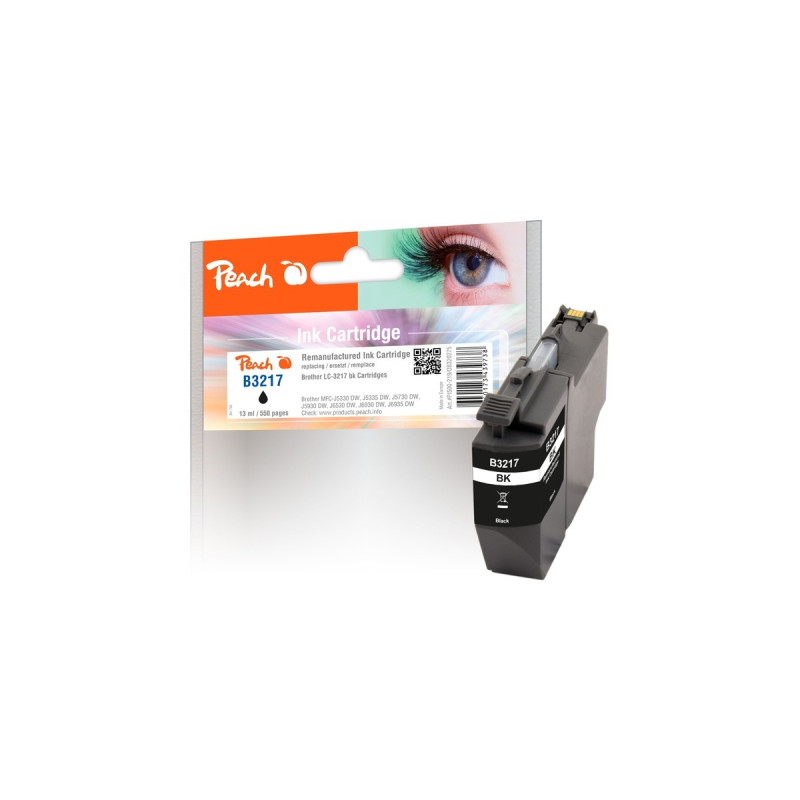 Peach Tinte schwarz PI500-219(kompatibel zu Brother LC-3217BK)