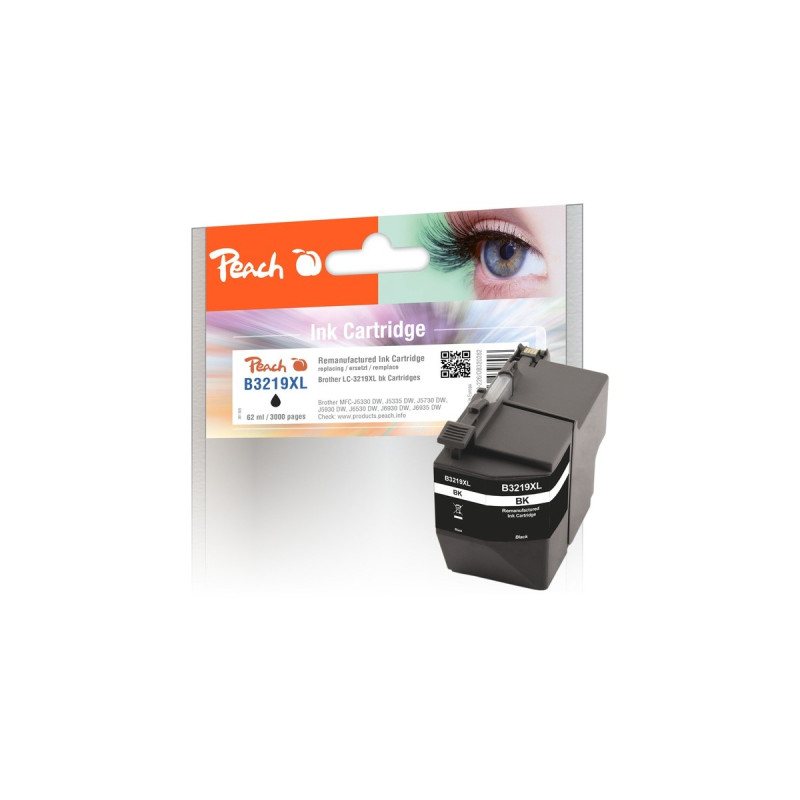 Peach Tinte schwarz PI500-226(kompatibel zu Brother LC-3219XLBK)