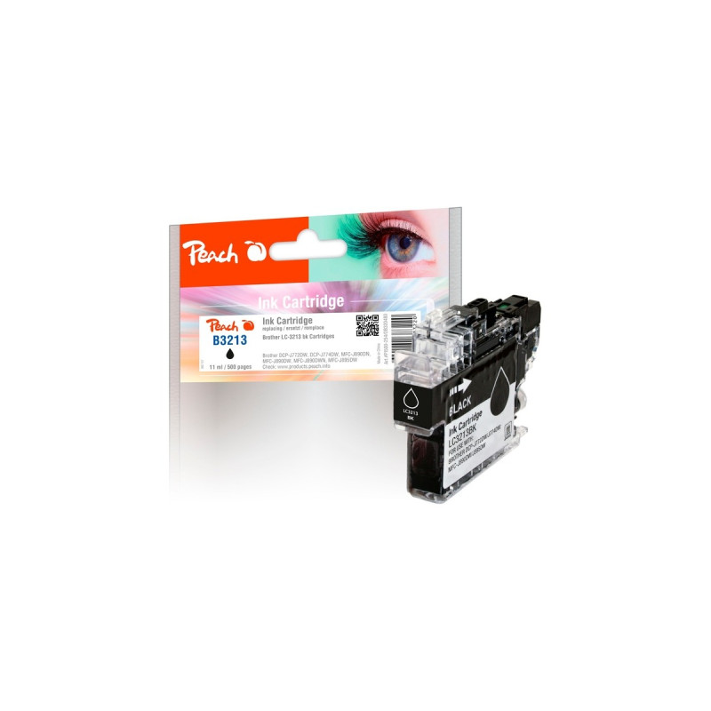 Peach Tinte schwarz PI500-254(kompatibel mit Brother LC-3213BK)
