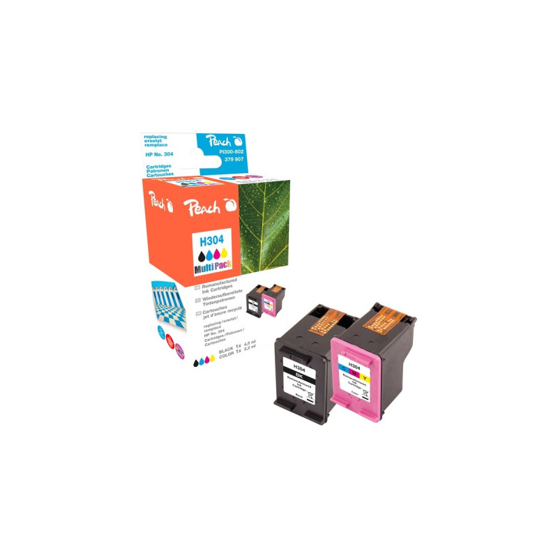 Peach Tinte schwarz + color PI300-802(kompatibel zu HP 304)