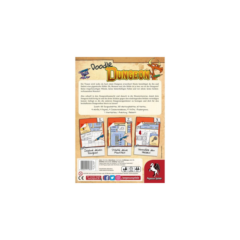 Pegasus Doodle Dungeon, Brettspiel