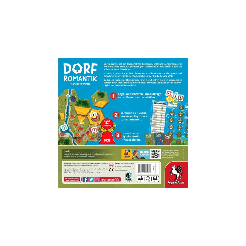 Pegasus Dorfromantik, Brettspiel(Spiel des Jahres 2023)