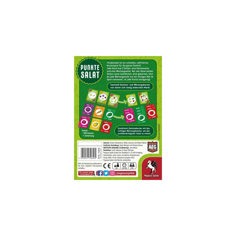 Pegasus Punktesalat, Kartenspiel