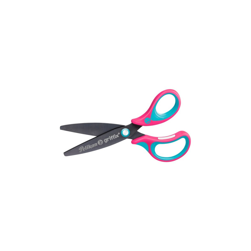 Pelikan griffix Schulschere LovelyPink Rechtshänder(pink/hellblau, rund, 14 cm)