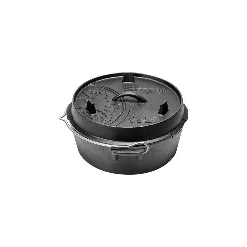 Petromax Feuertopf ft4.5-t(schwarz, mit planem Boden)