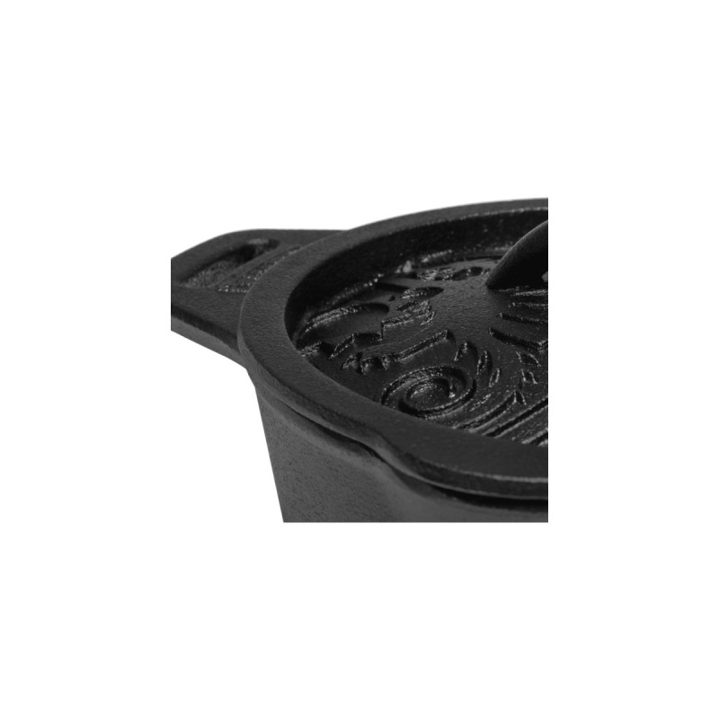 Petromax Gusseiserne Kasserolle kr2, mit Aroma-Profil-Deckel, Topf(schwarz, Ø 22cm)