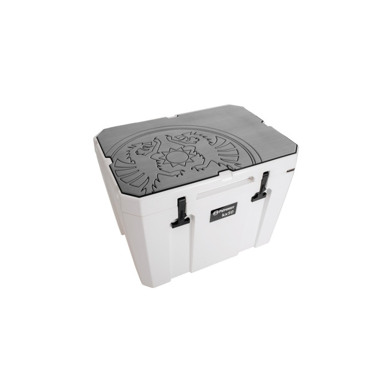 Petromax Haft-Auflage für Petromax Kühlbox kx50, Abdeckung(grau, mit Drachenlogo)