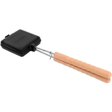 Petromax Sandwicheisen, kurzer Stiel, Backform(schwarz/holz)