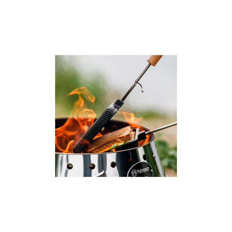 Petromax Sandwicheisen, kurzer Stiel, Backform(schwarz/holz)