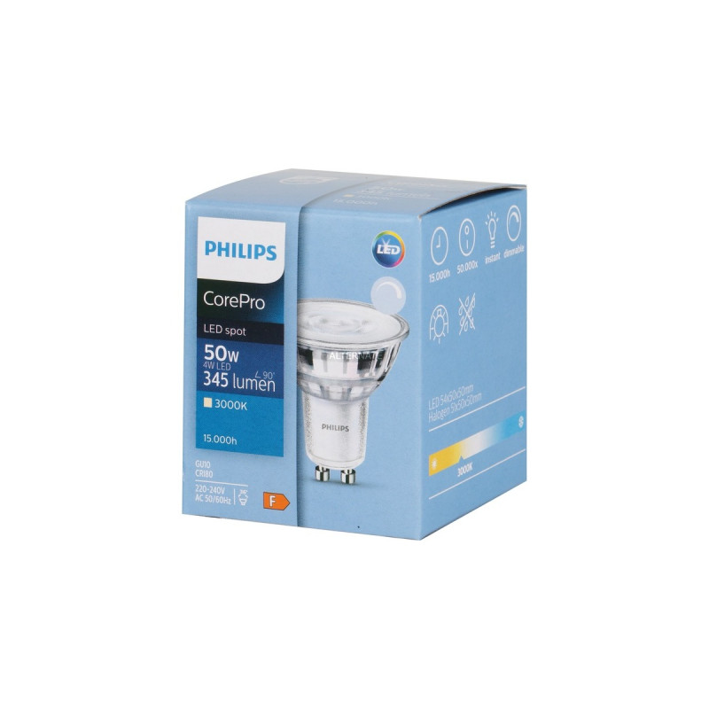Philips CorePro LEDspot 4-50W GU10 830 36D DIM, LED-Lampe(ersetzt 50 Watt)