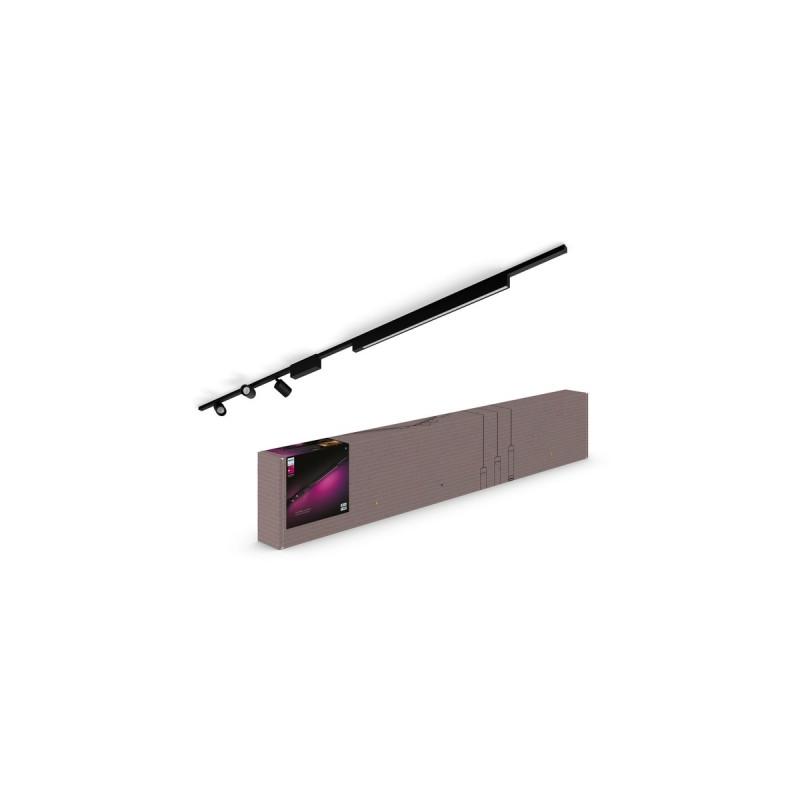 Philips Hue Perifo Basis-Set für die Decke (gerade, 3 Spots, 1 Lightbar), Leuchte(schwarz)