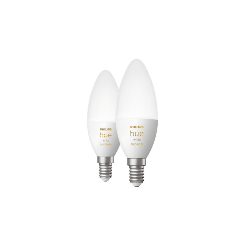 Philips Hue White Ambiance E14, LED-Lampe(Doppelpack, ersetzt 25 Watt)