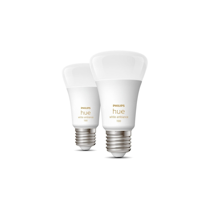 Philips Hue White Ambiance E27, LED-Lampe(Doppelpack, ersetzt 60 Watt)