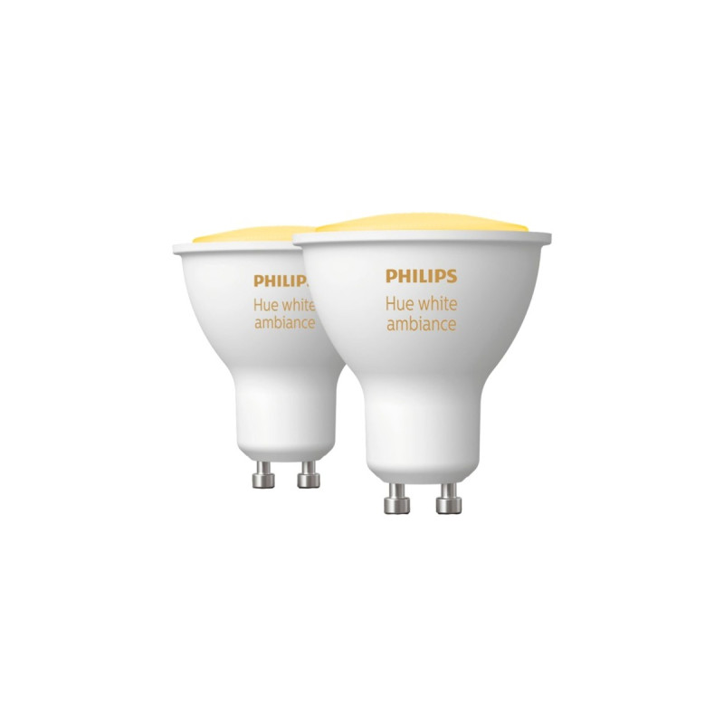Philips Hue White Ambiance GU10, LED-Lampe(Doppelpack, ersetzt 35 Watt)